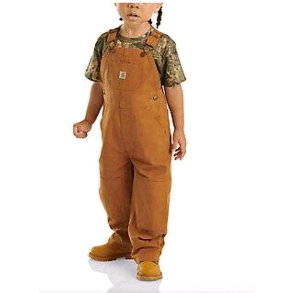 Carhartt Canvas overalls for baby boys 3M Gold-brown #CB3 - Picture 9 of 9